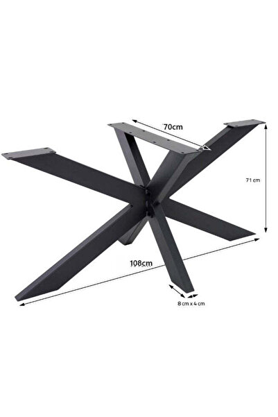 buz Spider metal table leg, black, 70 x 71 x 108 cm