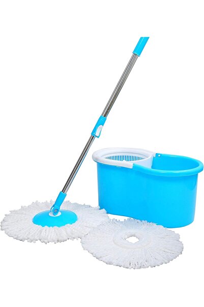 Twinkle Mart Spin Plastic Mop with 1 Extra Refill (Green or Blue)