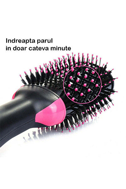 buz Perie electrică de păr 3 în 1 – Uscare, Îndreptare și Coafare, Înveliș Ceramic, Ionizare, 3 Viteze, 1000W