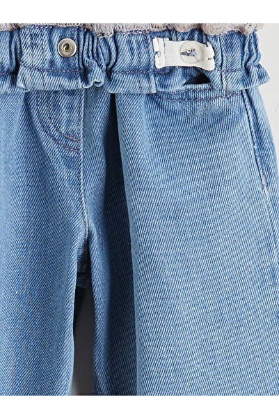 LC Waikiki Wideleg Girl's Jeans Trousers with Elastic Waist
