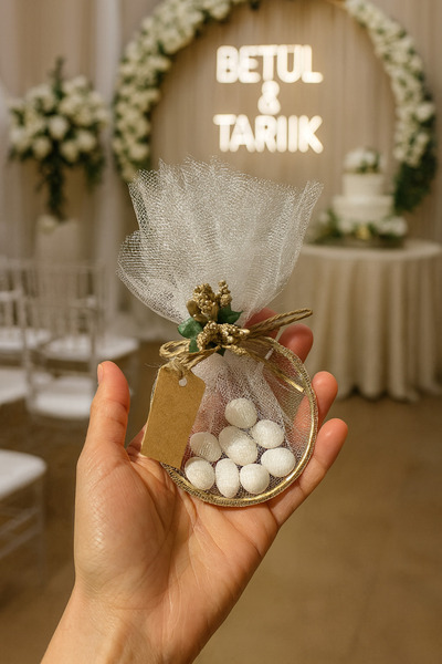 MUM 30 adet- Nikah,Düğün,söz hediyelik , 7cm halka nikah şekeri