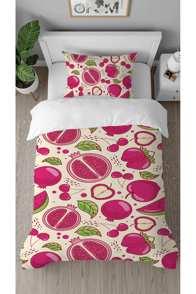 GREENDECOR Set de lenjerie de pat modern și elegant, fără cearșaf, cu model d...