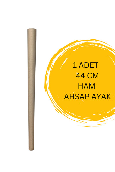 HAMADEX 44 cm Ham Konik Ahşap Ayak (Tekli) - Sandalye, Sehpa ve Mobilya İçin ...