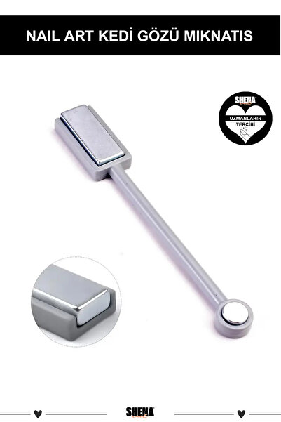 Shena Kedi Gözü Kalıcı Oje Mıknatısı - 2 Taraflı Magnet Mıknatıs