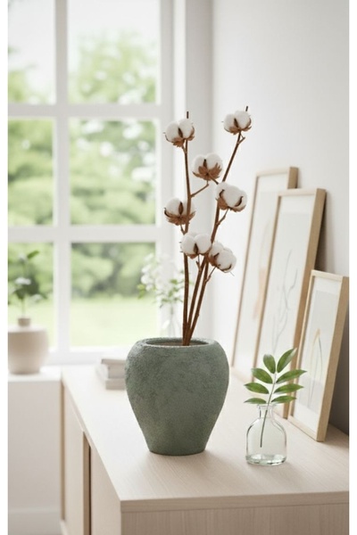 Maysa home El Yapımı Dokulu Soft Adaçayı Rengi Vazo Bohem Pinterest Tarzı Seramik Dekoratif Çiçeklik