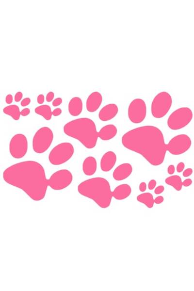 Oracal Set 8 stickere labute de pisica sau caine, roz