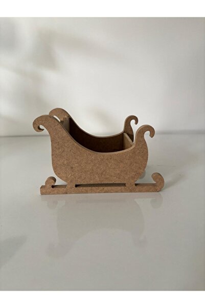 zeygift Yılbaşı Kızağı, Boyanabilir Ham Mdf Kızak, Yılbaşı Ürünleri