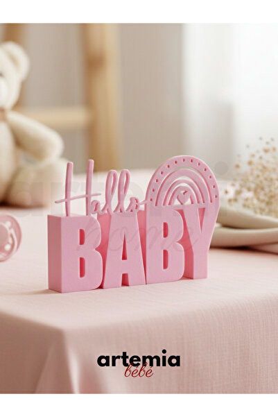 Hello Baby Masa Dekoru | Baby Shower Yazısı | Kız Bebek Doğum Partisi Süslemesi