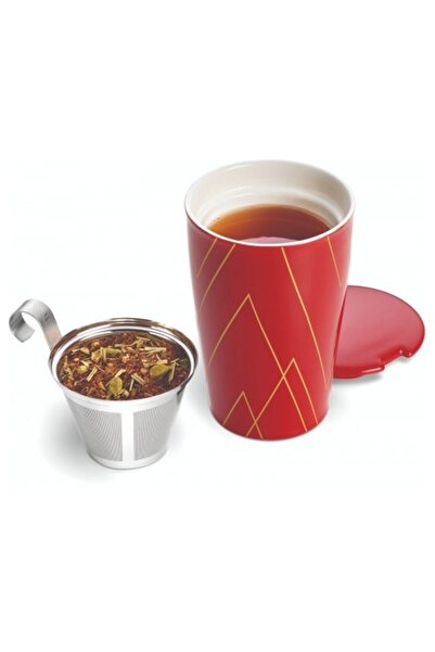 Tea Forte Tea cup from ceramic with double walls and stainless steel infuser Kati Warming Joy Classic - Tea Fo