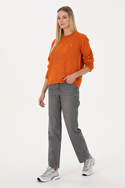 U.S. Polo Assn. Kadın Gri Straight Fit Jean Pantolon 50316569-DN0025