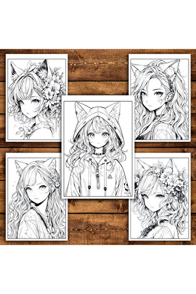 Legendary Gifts Painting book, 50 illustrations of Anime Neko Girls