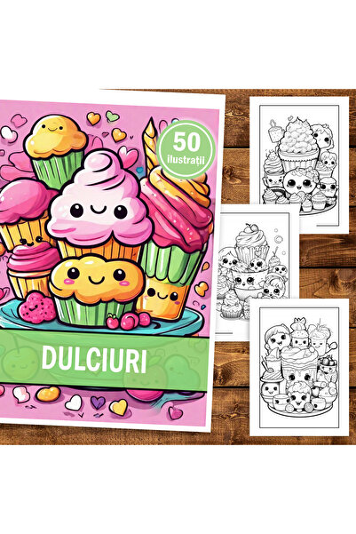 Legendary Gifts Βιβλίο ζωγραφικής, 50 εικόνες, Γλυκά