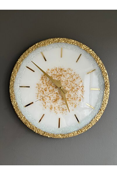 Sultan Tasarım 40 CM Epoksi Tasarımlı Şık Duvar Saati - 40 cm çap