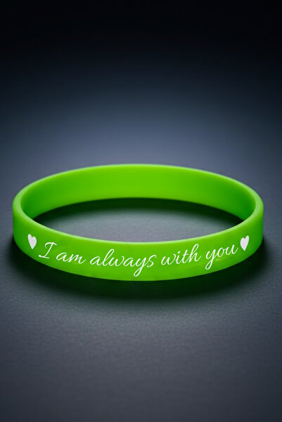 İyyaKee “I Am Always with You” Heart-Shaped Silicone Bracelet for Women and M...