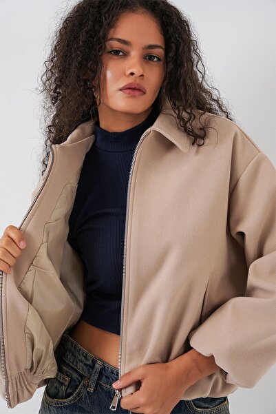 Hiccup Bdart Zippered Pocket Bomber Jacket