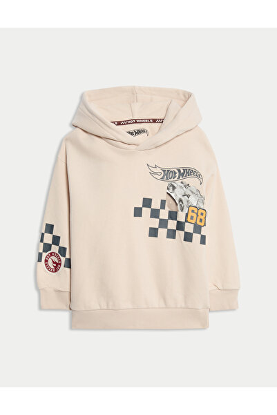 Marks & Spencer Pamuk Karışımlı Kapüşonlu Sweatshirt (2–8 Yaş)