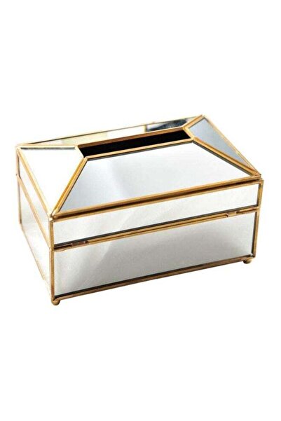 East Lady tissue box holder silver / gold 23x12x12 cm
