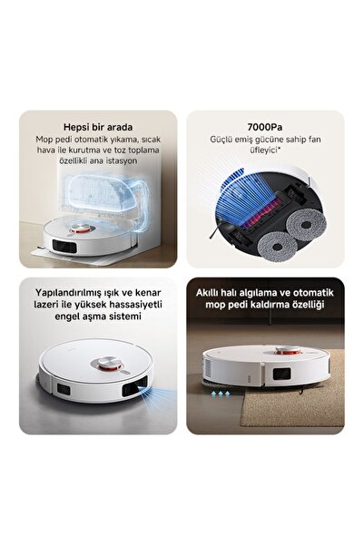 Xiaomi Robot Vacuum X20 Pro Akıllı Robot Süpürge + Mop (Türkiye Garantili)