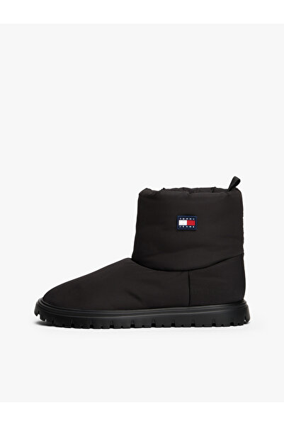 Tommy Hilfiger Women's Brand Logo Waterproof Warm Lined Black Boots & Booties Suitable for Winter Use