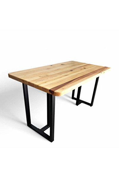 buz Solid wood table with metal legs, Chleo, 140 x 80 x 78 cm