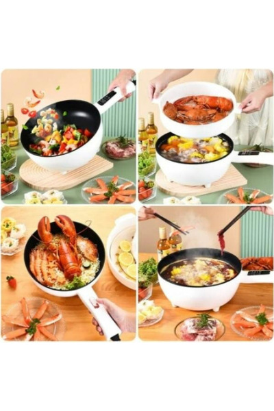 Razo Razo Electric Frying Pan, 26cm, 2.5 L, Smart Control Panel, Non-stick Coating, 4 Functions, Timer