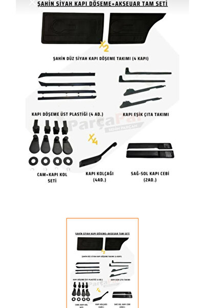 TEKVİM TOFAŞ MURAT 131 ŞAHİN KARTAL KAPI DÖŞEME SETİ