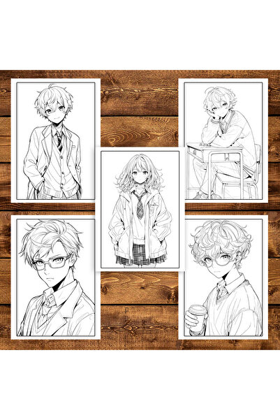 Legendary Gifts Painting book, 50 illustrations Anime School Life