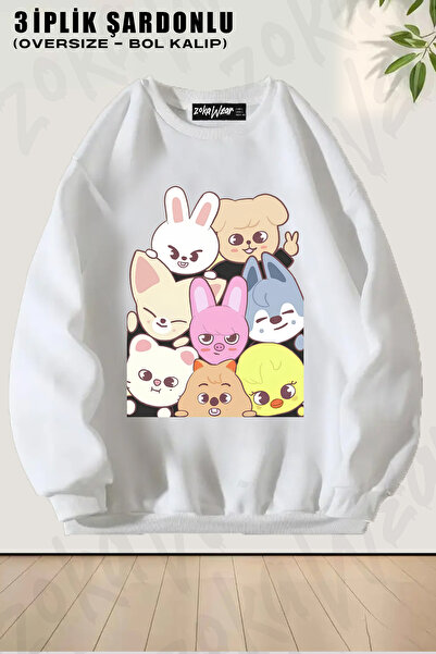 ZOKAWEAR Φούτερ Unisex Loose Fit Stray kids skzoo με τύπωμα Design oversized ...