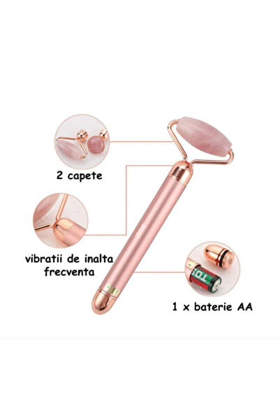 buz Electric Pink Jade Facial Massage Roller – Lifting, Detoxification, Firming