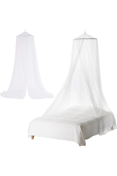 KESNUP Κουρτίνα με κουνουπιέρα για κρεβάτι με ουρανό, λευκό