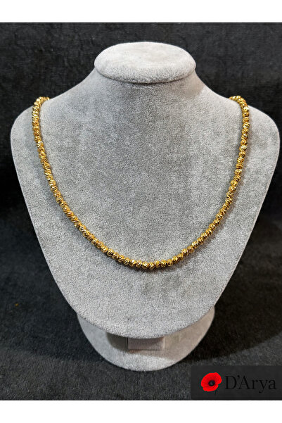 Darya Dd544 Gold Dorika Twisted Bead Necklace