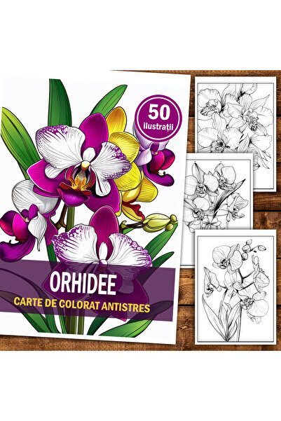 Legendary Gifts Книга за рисуване, 50 илюстрации, Орхидеи