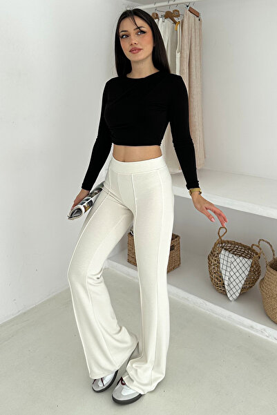 Noa Noa Women's High Waist Flared Leggings – Retro & Urban Style