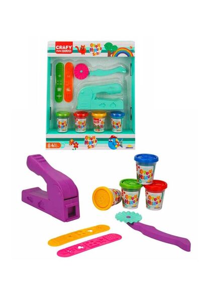 Luminoo Crafy Play Doh Set Design Set 4X50 Gr 10-11 Pieces 3+
