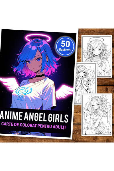 Legendary Gifts Βιβλίο ζωγραφικής, 50 εικόνες, Anime Angel Girls