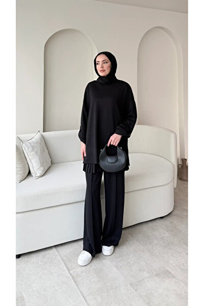 RFK Butik Γυναικείο Σετ Παντελόνι με Απαλέτα - Μαύρο