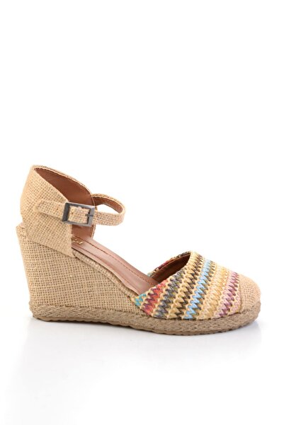 Bambi Çok Renkli Kadın Dolgu Topuklu Ayakkabı K01874055565