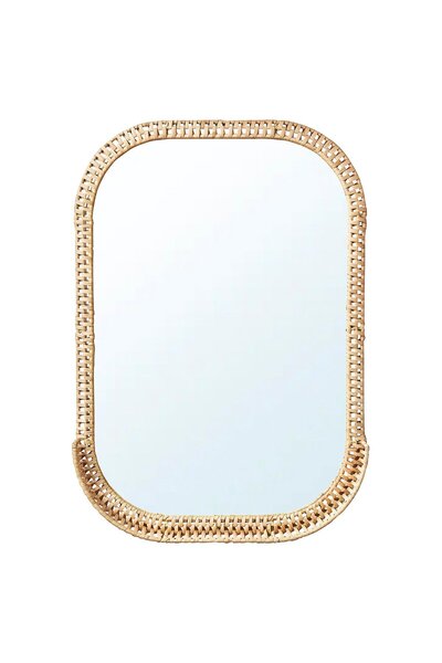IKEA Mirror, Rattan, 53x76cm