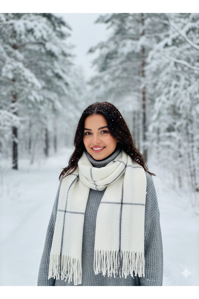 Kervan Pazar وشاح شتوي نسائي للرقبة والكتف