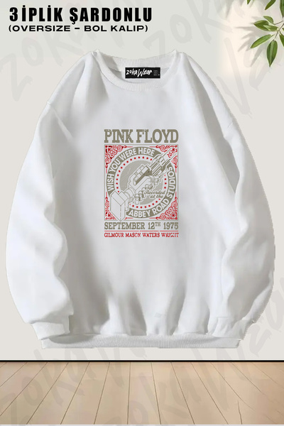 ZOKAWEAR Φούτερ Unisex Loose Fit Pink Floyd, Abbey Road Studios Rock Metal De...
