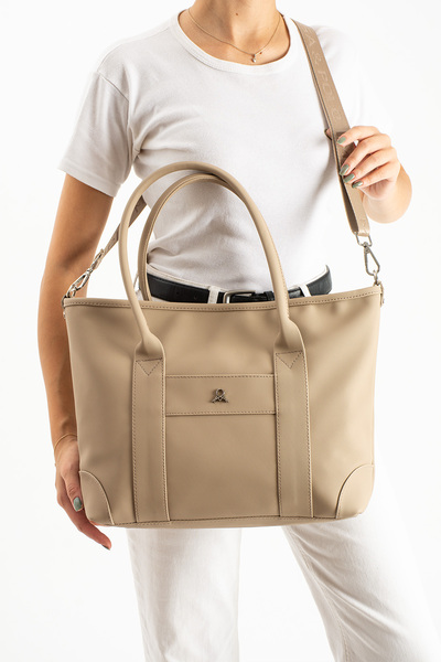 YOGII Rive Model Αδιάβροχη δερμάτινη τσάντα χειρός και ώμου μεγάλου μεγέθους ...