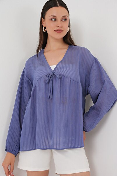 Hiccup Bluză cu volane BDART cu decolteu în V