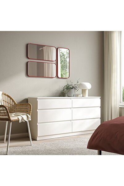 IKEA Mirror, Red, 28 x 60 cm