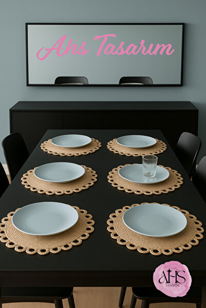 Ahs Tasarım Original Jute Ring Detailed Supla Set