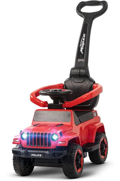 BAYBEE سيارة أطفال 2 في 1 بمقبض وموسيقى وأضواء