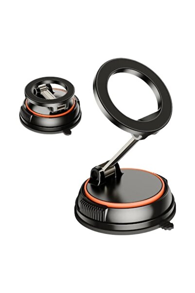 miraza Magnetic Car Phone Holder, MagSafe/Universal Compatible, Metal Rings Included, Vacuum Suction Cup