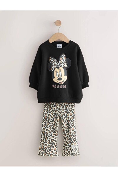 mandalinsbaby Fleece-Lined Girls' Set with Leopard Leggings
