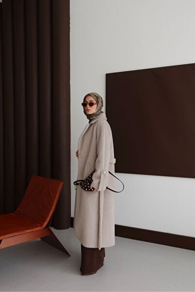 Niz Modaa Tay Tüyü Kaşe Kaban