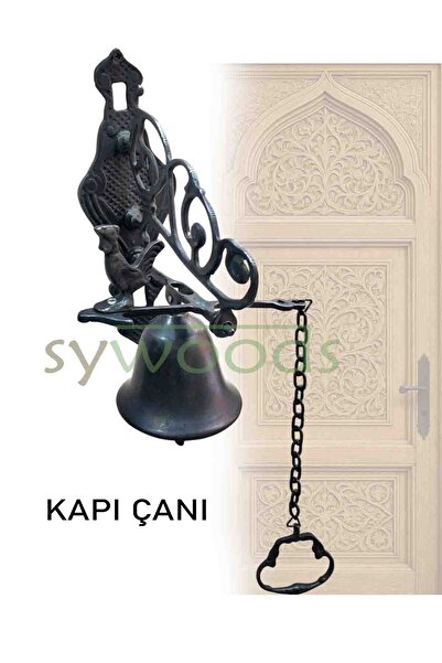 sywoods Pirinç antik kapı çanı dekoratif döküm kapı çalma oksit siyah