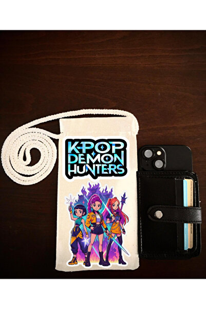 lovver KPOP DEMON HUNTERS HUNTERIX Geantă pentru telefon cu pașaport, cu frân...